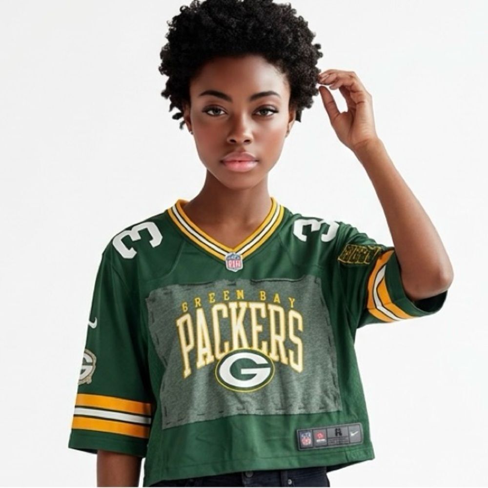 GREEN BAY PACKERS Upcycled NFL Jersey Fits Up To A Women’s XL NEW